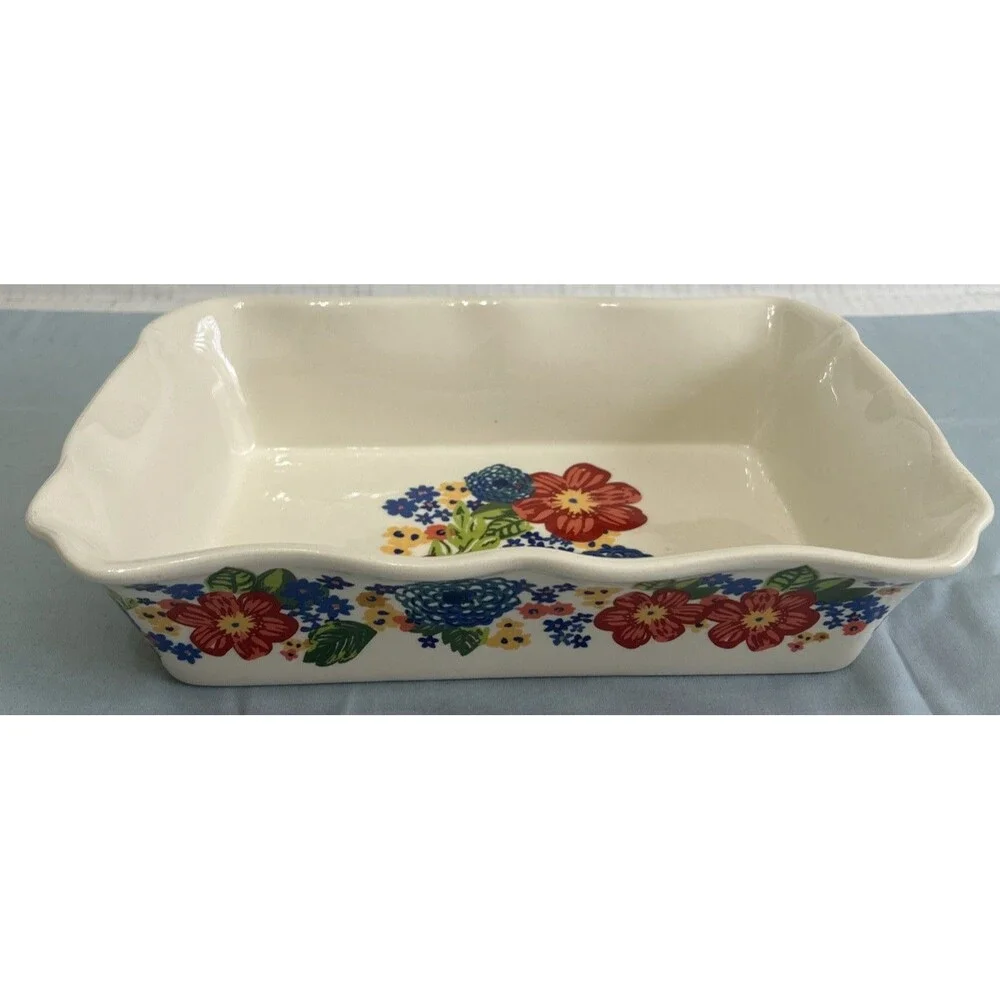 The Pioneer Woman Fiona Flora Ruffle Edge Casserole Baking Dish
